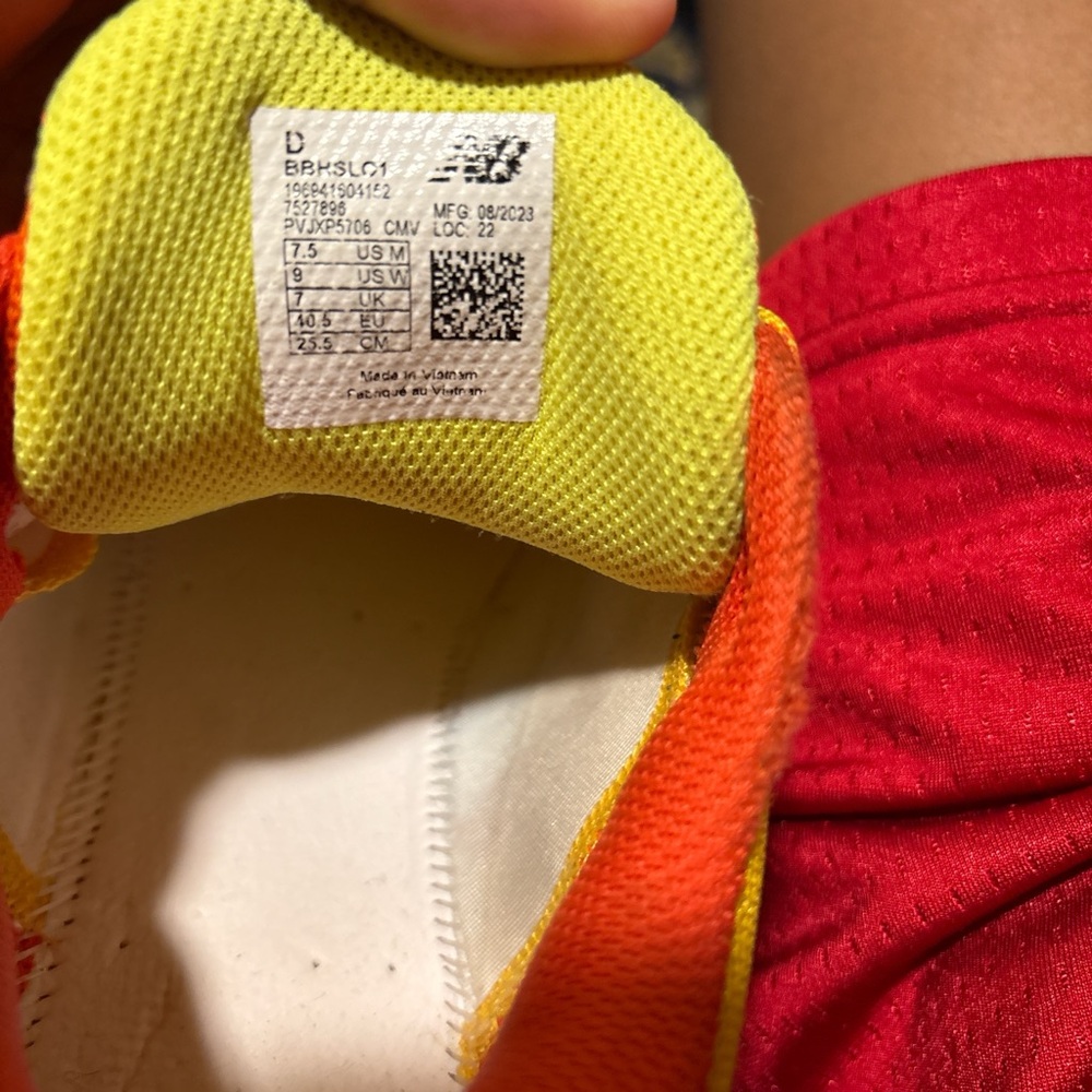 New Balance Women's Sneakers - Orange and Yellow